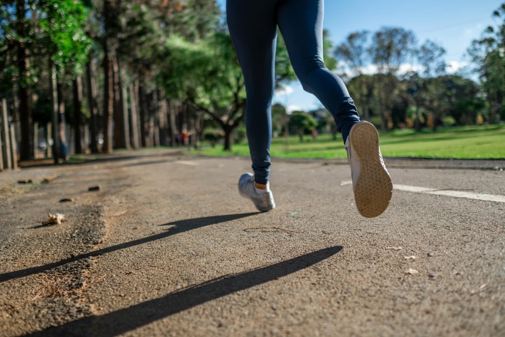 running outside