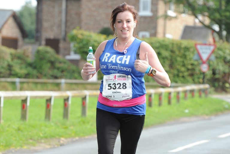 running a marathon