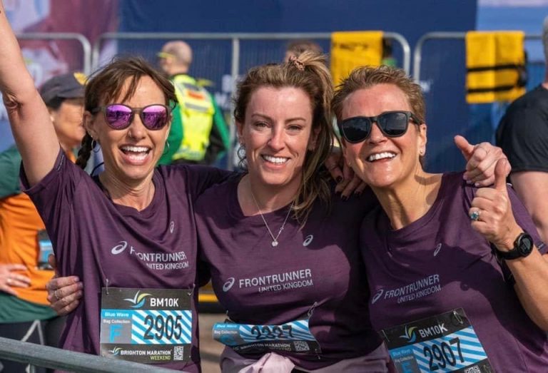 women runners after race