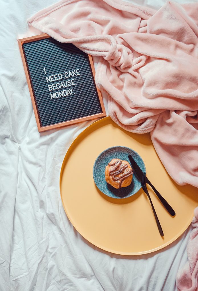 cake in bed
