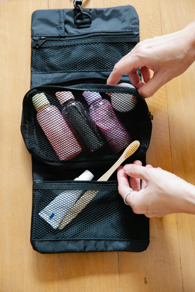 packing a wash bag