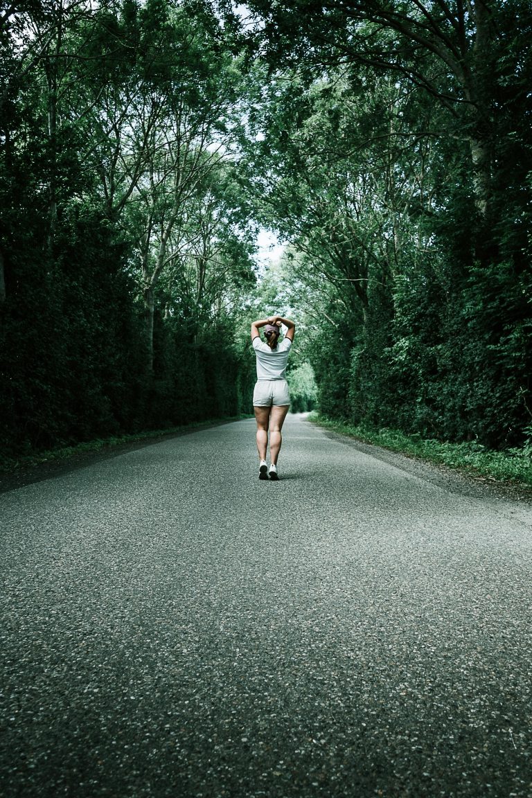 woman outdoors walking