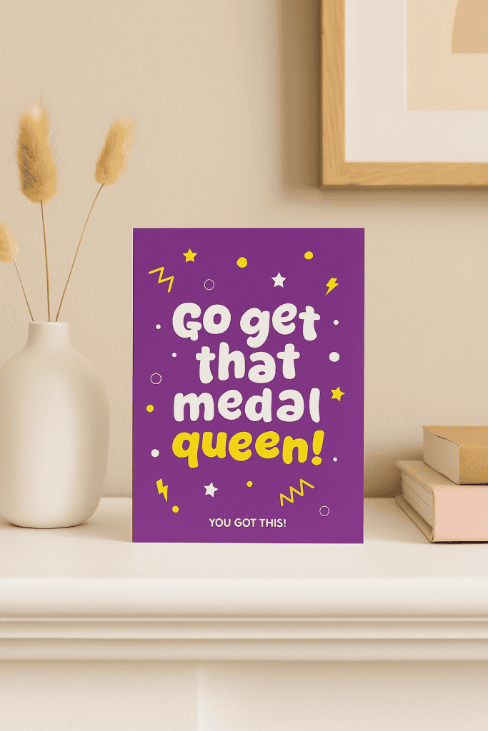 card for running girlies