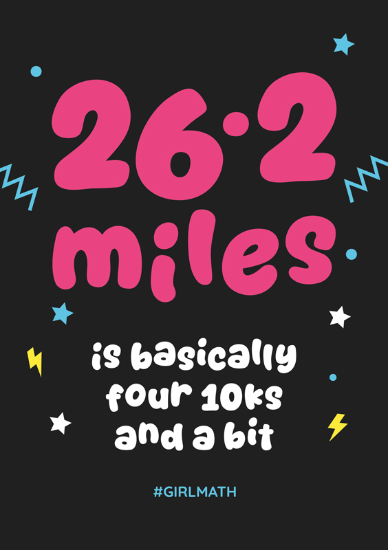 girl math marathon card