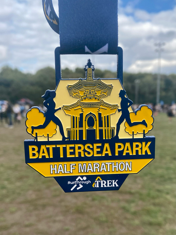 battersea park half marathon medal